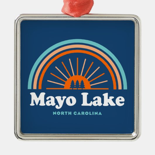Mayo Lake North Carolina Rainbow Metalen Ornament (Voorkant)