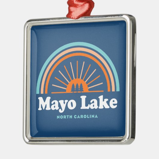 Mayo Lake North Carolina Rainbow Metalen Ornament (Links)
