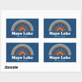 Mayo Lake North Carolina Rainbow Rechthoekige Sticker (Vel)