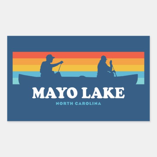 Mayo Lake North Carolina Rechthoekige Sticker (Voorkant)