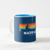 Mayo Lake North Carolina Tweekleurige Koffiemok (Voorkant links)