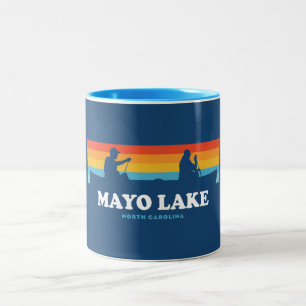 Mayo Lake North Carolina Tweekleurige Koffiemok