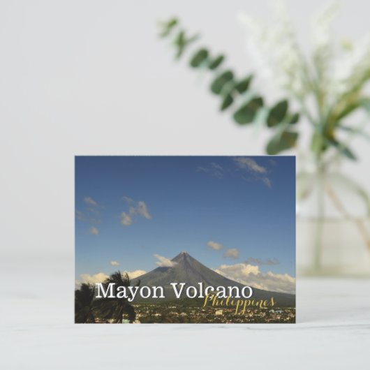Mayon Volcano Albay Bicol Filipijnen Briefkaart (Staand voorkant)