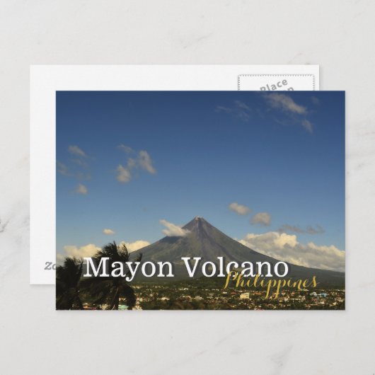 Mayon Volcano Albay Bicol Filipijnen Briefkaart (Voorkant / Achterkant)