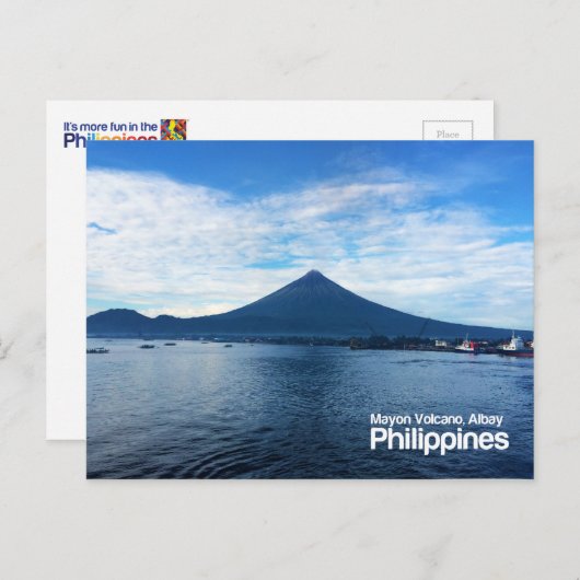 Mayon Volcano Albay Filipijnen Briefkaart (Voorkant / Achterkant)