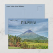 Mayon Volcano Albay Filipijnen Briefkaart (Voorkant / Achterkant)