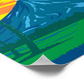 Mayon Volcano Filipijnen Reizen Kunst Vintage Poster (Hoek)