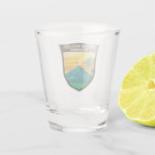 Mayon Volcano Filipijnen Reizen Kunst Vintage Shot Glas (Achterkant)