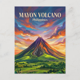 Mayon Vulkaan Filipijnen Briefkaart