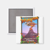 Mayon vulkaan filippijnen avonturenposter magneet (Voorkant / Achterkant)