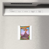 Mayon vulkaan filippijnen avonturenposter magneet (Insitu (Vaatwasser))