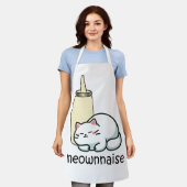 mayonaise kat meownaise schort (Gedragen)