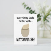 Mayonaise saus eten Grappige mayonaise Briefkaart (Staand voorkant)