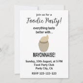 Mayonaise saus eten Grappige mayonaise Kaart (Voorkant)