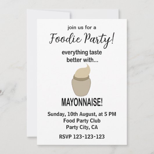 Mayonaise saus eten Grappige mayonaise Kaart (Voorkant)