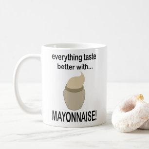 Mayonaise saus eten Grappige mayonaise Koffiemok
