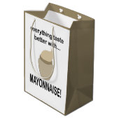 Mayonaise saus eten Grappige mayonaise Medium Cadeauzakje (Achterkant Gekanteld)