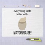 Mayonaise saus eten Grappige mayonaise Tissuepapier (Craft)