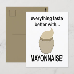Mayonaise Saus Voedsel Grappige Mayonaise Briefkaart