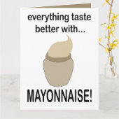 Mayonaise Saus Voedsel Grappige Mayonaise Kaart (Gele Bloem)