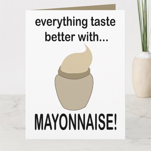 Mayonaise Saus Voedsel Grappige Mayonaise Kaart (Voorkant)