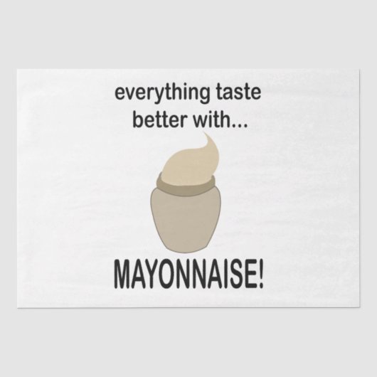 Mayonaise Saus Voedsel Grappige Mayonaise Tissuepapier (Voorkant)