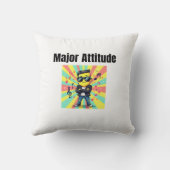 Mayor Attitude - Cool Confident Kid Cartoon with S Kussen (Achterkant)