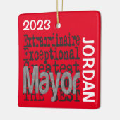 Mayor Extraordinaire CUSTOM Keramisch Ornament (Links)