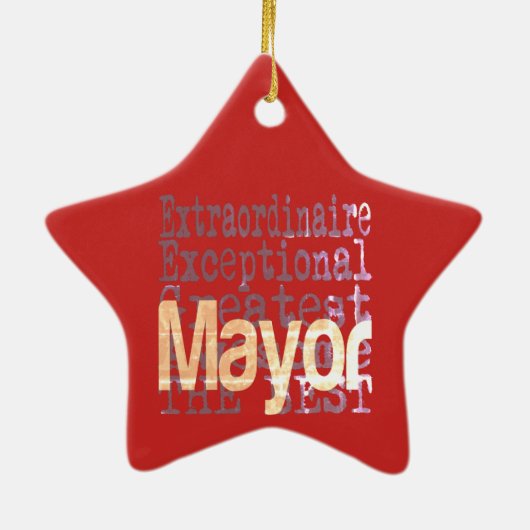 Mayor Extraordinaire Keramisch Ornament (Achterkant)