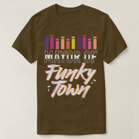 Mayor of Funky Town, Disco Music Dancer Party  T-shirt (Design voorkant)