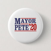 MAYOR PETE '20 RONDE BUTTON 5,7 CM (Voorkant)