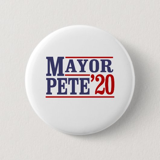 MAYOR PETE '20 RONDE BUTTON 5,7 CM (Voorkant)