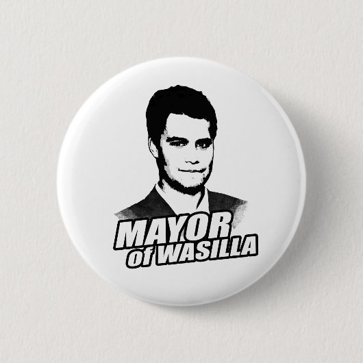 MAYOR VAN WASILLA RONDE BUTTON 5,7 CM (Voorkant)