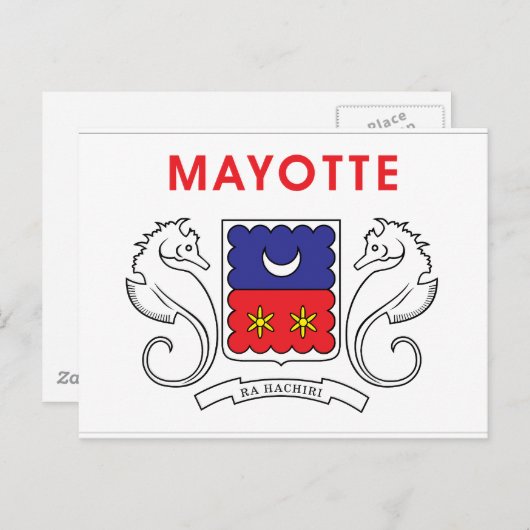 Mayotte Flag Briefkaart (Voorkant / Achterkant)