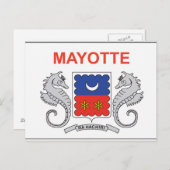 Mayotte Flag Briefkaart (Voorkant / Achterkant)