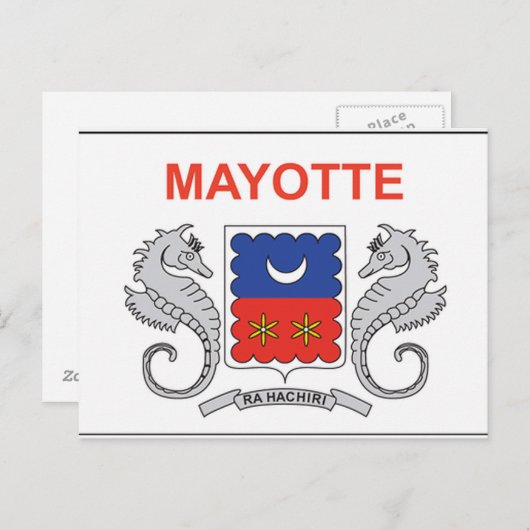 Mayotte Flag Briefkaart (Voorkant / Achterkant)