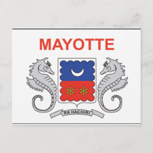Mayotte Flag Briefkaart