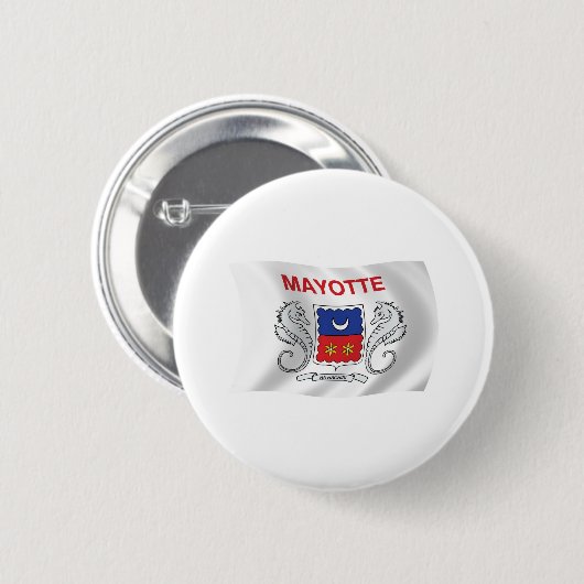 Mayotte Flag Button (Voorkant /achterkant)