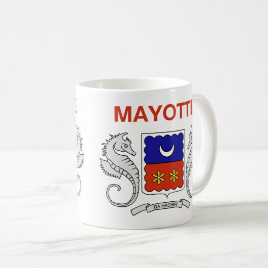 Mayotte Flag Ceramic Coffee Mok (Voorkant rechts)