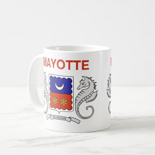Mayotte Flag Ceramic Coffee Mok (Voorkant links)