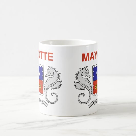 Mayotte Flag Ceramic Coffee Mok (Center)