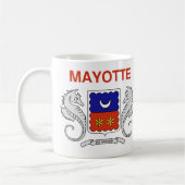 Mayotte Flag Ceramic Coffee Mok (Links)
