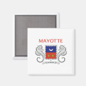Mayotte Flag Magneet (Voorkant / Achterkant)