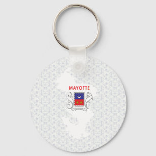 Mayotte Flag Map — volledige grootte Sleutelhanger