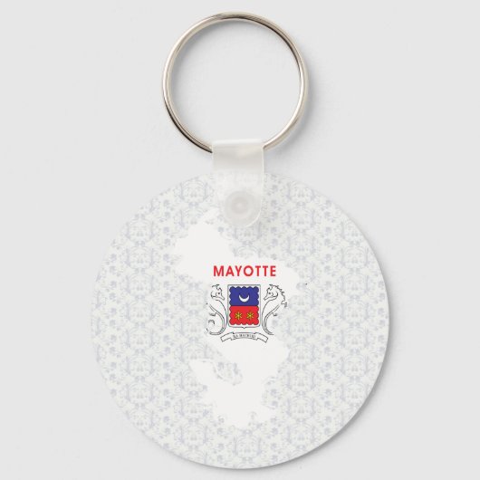 Mayotte Flag Map — volledige grootte Sleutelhanger (Voorkant)