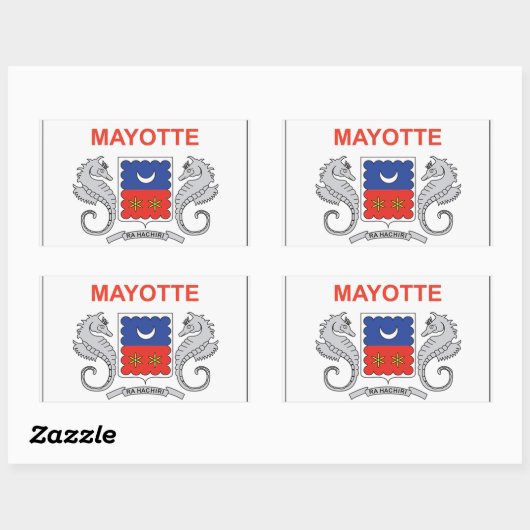 Mayotte Flag Rechthoekige Sticker (Vel)