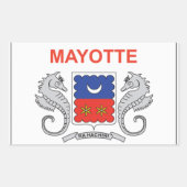 Mayotte Flag Rechthoekige Sticker (Voorkant)