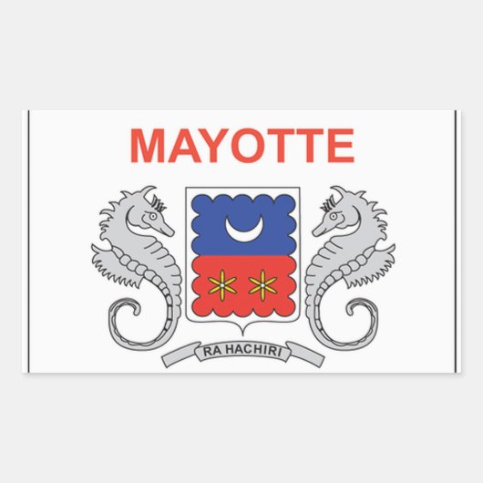 Mayotte Flag Rechthoekige Sticker (Voorkant)