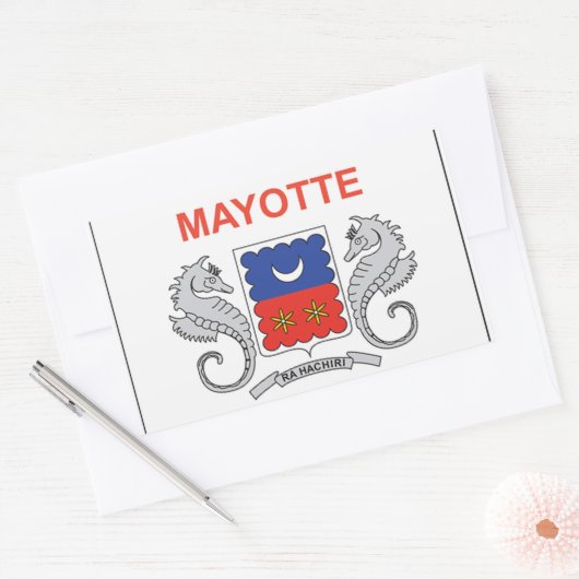 Mayotte Flag Rechthoekige Sticker (Envelop)
