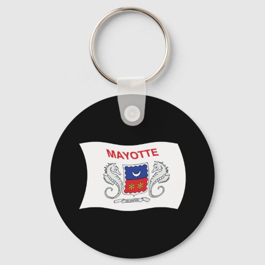 Mayotte Flag Sleutelhanger (Voorkant)
